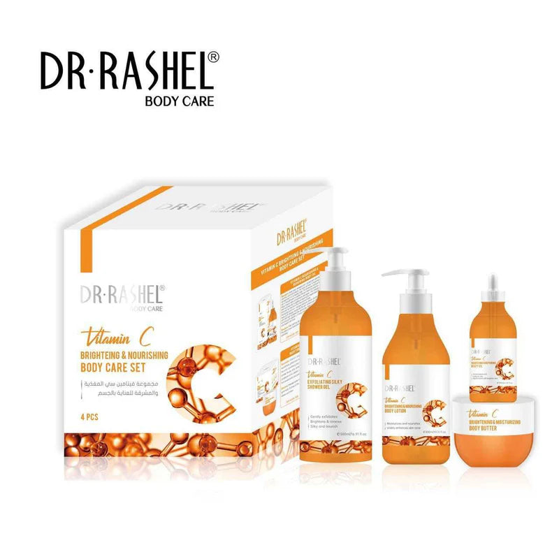 DR.Rashel 6 PC Vitamin C Anti-Aging Skincare, Brightening Moisturizing Series