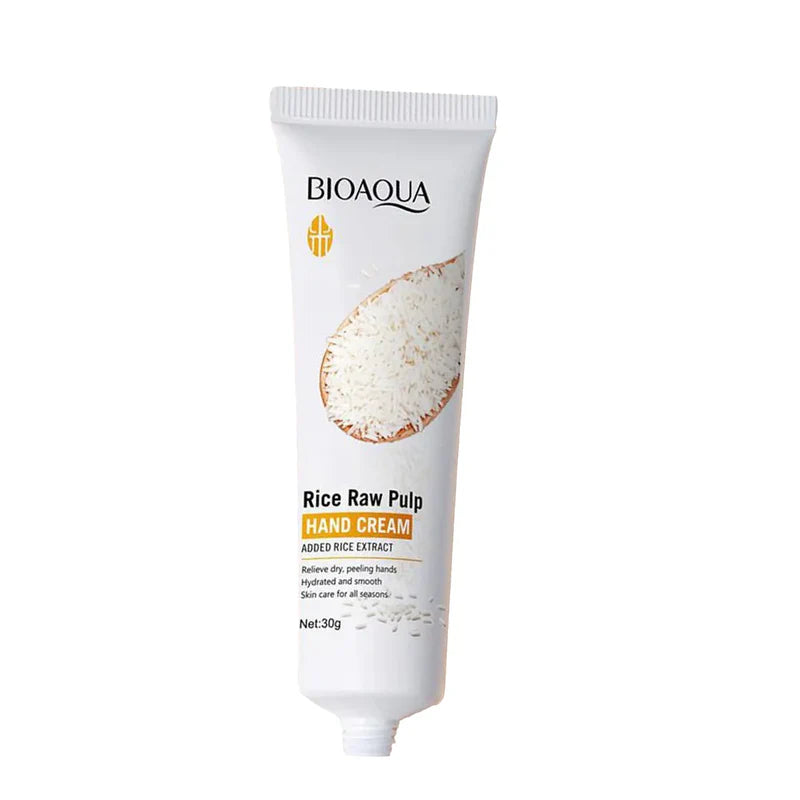 BIOAQUA Rice Raw Pulp Hand Cream Anti Chapping Anti Aging Moisturizing Whitening Cream 30g - BQY15280