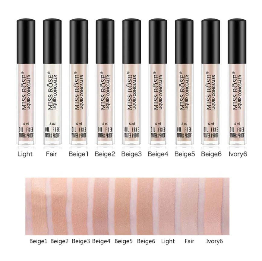 MISS ROSE Oil Free Waterproof Liquid Concealer 5ml
